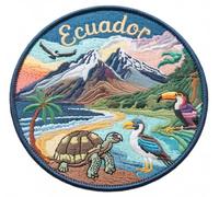 Toppa ricamata termoadesiva o da cucire (8,1 cm), souvenir da viaggio, per zaino, giacca, cappello, borsa, fai da te