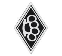 Toppa ricamata Toppa Biker | " Patch Biker ", Termoadesiva per gilet e giubbotti motorcycle, per decorare abbigliamento da moto, Ricamo su Pilot Motorcycle, per Giacche da Moto fai da te (Rombo Acab)