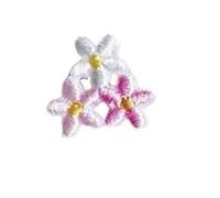 Toppa Ricamata Toppe autoadesive da 10 pezzi con piccoli fiori rosa e viola, da ricamare, for decorare il colletto della camicia, da stirare, for vestiti, adesivi, applique(Pink 10pcs)