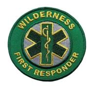 Toppa ricamata Wilderness First Responder (7,6 cm), con gancio e anello, per giacche, borse, zaini, toppe regalo