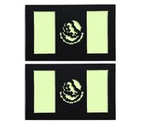 Toppa riflettente a infrarossi con bandiera del Messico tattica, nera e fosforescente, con emblema militare messicano America del Nord America, in tessuto, con retro a gancio, 8 x 5 cm, confezione da