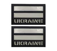 Toppa riflettente con bandiera dell'Ucraina, toppe tattiche a infrarossi, in nylon, per zaino, gilet, casco, set di 2, accessori per attrezzi militari durevoli e ad alta visibilità