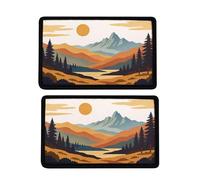 Toppa stampata con paesaggio montano panoramico Sierra Sunshine, toppa ricamata in tessuto con stampa a bordo, fissaggio a gancio con campione ad anello, 3,15 x 1,97