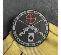 Toppa tattica in gomma PVC per fucili 3D, per uniforme, zaini, gilet tattici, uniformi militari