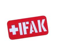 Toppa tattica medica di primo soccorso tagliata al laser con retro a gancio - per IFAK, EMT Pouch, Medic Gear (rosso e bianco)