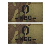 Toppa tattica per morale del gruppo sanguigno O, in nylon, riflettente a infrarossi, militare, per identificazione medica, attrezzatura per identificazione del gruppo sanguigno, design mimetico