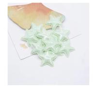 Toppa Termoadesiva 50 Pz 25mm Bling Stella In Pelle Applique For FAI DA TE Ragazza Copricapo Fermagli For Capelli Decor Accessori Vestiti Cappello Toppe Da Cucire(Green)