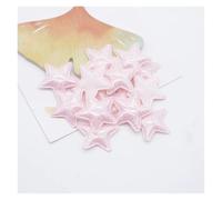 Toppa Termoadesiva 50 Pz 25mm Bling Stella In Pelle Applique for FAI DA TE Ragazza Copricapo Fermagli for Capelli Decor Accessori Vestiti Cappello Toppe Da Cucire(Pink)