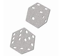 Toppa termoadesiva a forma di cubo, colore argento (5 e 4,5 cm)