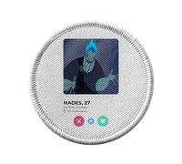 Toppa termoadesiva con abbigliamento rotondo, 7 cm, motivo: Hades Hell Social Network Meeting Love - Patch da stirare per riparazione o personalizzazione - Borsa jeans stampata in Francia