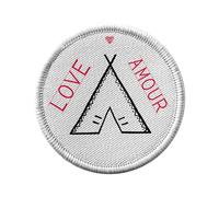 Toppa termoadesiva con abbigliamento rotondo, 7 cm, motivo: Tipi Phases de la Moon Design, toppa da stirare per riparazione o personalizzazione, maglietta con stampa in Francia