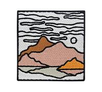Toppa termoadesiva con paesaggio di montagna, da applicare con il ferro da stiro, da applicare con il ferro da stiro, da applicare con il ferro da stiro, da applicare con il ferro da stiro