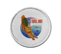 Toppa termoadesiva con rivestimento rotondo, 7 cm, motivo: I Will Not Overthink Gatto Delfino Collage Vintage Illustration Art Humour - Patch da stirare per riparazione o personalizzazione - Borsa