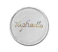 Toppa termoadesiva con rivestimento rotondo, 7 cm, motivo "Raphael Signature Pittore, artista rinascimentale, architettura, pittura barocca, toppa da stirare per riparazione o personalizzazione