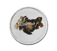 Toppa termoadesiva con rivestimento rotondo, 7 cm, motivo "Rembrandt", pittore barocco, celebre artista, toppa da stirare per riparazione o personalizzazione, con stampa in Francia
