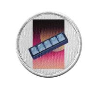 Toppa termoadesiva con rivestimento rotondo, 7 cm, motivo: Thocc Keys Mechanical Keyboard Keycaps Geek Techy Mech Computer - Patch da stirare per riparazione o personalizzazione - Borsa jeans stampata