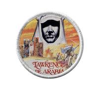 Toppa termoadesiva con rivestimento rotondo, 7 cm, poster di pellicola/Lawrence D'Arabie/Peter O'Toole Omar Sharif, toppa da stirare per riparazione o personalizzazione, con stampa in Francia