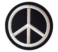 Toppa termoadesiva con simbolo della pace, da cucire su stoffa, giacca, jeans, borsa ricamata