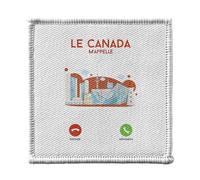 Toppa termoadesiva da 7 x 7 cm, motivo: Le Canada M'Appelle Architettura Viaggi Culture - Patch da stirare per riparazione o personalizzazione - Borsa jeans stampa in Francia