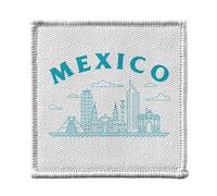 Toppa termoadesiva da 7 x 7 cm, motivo: Mexico Minimalist Mexico da viaggio, architettura, toppa da stiro, per riparazione o personalizzazione, maglietta con borsa jeans stampata in Francia