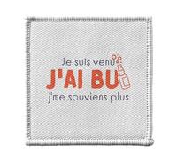 Toppa termoadesiva da indossare 7 x 7 cm, con scritta "Io sono venuto, ho bevuto sera cotta umorismo, alcool, toppa da stirare per riparazione o personalizzazione, maglietta con borsa jeans stampata