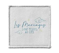 Toppa termoadesiva da indossare 7 x 7 cm, i matrimoni sono scritti al cielo amore astrologia bohemien, toppa da stirare per riparazione o personalizzazione, maglietta con borsa jeans stampata in