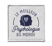 Toppa termoadesiva da indossare 7 x 7 cm, il miglior psicologo del mondo medico medico medico ospedaliero salute - toppa da stirare per riparazione o personalizzazione - Borsa jeans stampa in Francia