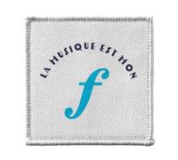 Toppa termoadesiva da indossare 7 x 7 cm, la musica è la mia Forté Music Classic, toppa da stirare per riparazione o personalizzazione, maglietta con borsa jeans stampata in Francia