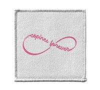 Toppa termoadesiva da indossare 7 x 7 cm, motivo: fidanzate Forever Moebius, regalo amiche, toppa da stirare per riparazione o personalizzazione, maglietta con borsa jeans stampata in Francia