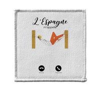 Toppa termoadesiva da indossare 7 x 7 cm, motivo: La Spagna M'Appelle Cliché Pigrizia Humour - Patch da stirare per riparazione o personalizzazione - Borsa jeans stampa in Francia