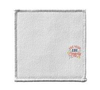 Toppa termoadesiva da indossare 7 x 7 cm, motivo: Live Your Life Joyfully Tipografia, messaggio positività, bene essere buone vibrazioni, toppa da stirare per riparazione o personalizzazione