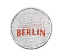 Toppa termoadesiva da indossare rotonda, 7 cm, Berlino Minimalist Germania Storia Viaggi, toppa da stirare per riparazione o personalizzazione, maglietta con borsa jeans stampata in Francia