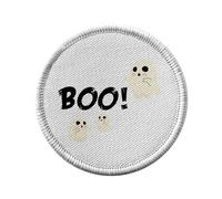 Toppa termoadesiva da indossare rotonda, 7 cm, Boo! Little Ghosts Halloween Drawing Cute - Patch da stirare per riparazione o personalizzazione - Borsa jeans stampa in Francia