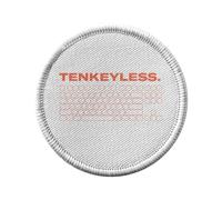 Toppa termoadesiva da indossare rotonda, 7 cm, con portachiavi meccanico, Geek Techy Mech Compact, per riparazione o personalizzazione, con stampa in