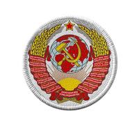Toppa termoadesiva da indossare rotonda, 7 cm, con stemma per parte comunista URSS Russia vintage, toppa da stirare per riparazione o personalizzazione, maglietta con stampa in Francia