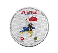 Toppa termoadesiva da indossare rotonda, 7 cm, i Paesi Bassi mi chiamano viaggio, passione turismo, toppa da stirare per riparazione o personalizzazione, maglietta con borsa jeans stampata in Francia