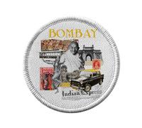 Toppa termoadesiva da indossare rotonda, 7 cm, motivo: Bombay vintage Collage Mumbai Travel India Gandhi - Patch da stirare per riparazione o personalizzazione - Borsa jeans stampata in Francia