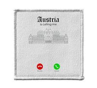 Toppa termoadesiva per abbigliamento, 7 x 7 cm, Austria Is Calling Me Heritage Vienna, toppa da stirare per riparazione o personalizzazione, maglietta con borsa jeans stampata in Francia