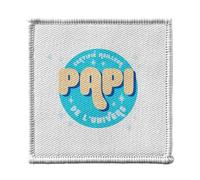 Toppa termoadesiva per abbigliamento, 7 x 7 cm, certificata miglior nonno dell'universo, cerchio nonno famiglia, toppa da stirare per riparazione o personalizzazione, maglietta con borsa jeans