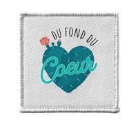 Toppa termoadesiva per abbigliamento, 7 x 7 cm, dal fondo del cuore, Cactus, piante da giardino, toppa da stirare per riparazione o personalizzazione, maglietta con stampa in Francia