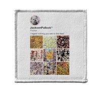 Toppa termoadesiva per abbigliamento, 7 x 7 cm, Jackson Pollock, reti sociali, pittura pittore, toppa da stirare per riparazione o personalizzazione, maglietta con borsa jeans stampata in Francia