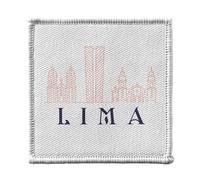 Toppa termoadesiva per abbigliamento, 7 x 7 cm, Lima Minimalist Perù, Architettura, Città, Viaggi, toppa da stirare per riparazione o personalizzazione, maglietta con borsa jeans stampata in Francia