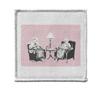 Toppa termoadesiva per abbigliamento, 7 x 7 cm, motivo: Banksy Mamie Punks Not Dead Thug For Life - Patch da stirare per riparazione o personalizzazione - Borsa jeans stampata in Francia