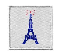 Toppa termoadesiva per abbigliamento 7 x 7 cm, motivo: Ciao Paris Tour eiffel France Travel City Vacances - Patch da stirare per riparazione o personalizzazione - Borsa jeans stampa in Francia