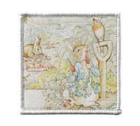 Toppa termoadesiva per abbigliamento 7 x 7 cm, motivo: coniglio in pietra, motivo: Beatrice potter, toppa da stirare per riparazione o personalizzazione, con stampa in Francia