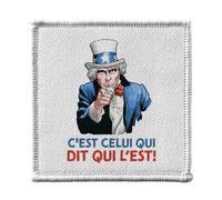 Toppa termoadesiva per abbigliamento 7 x 7 cm, motivo: "È quello che dice che l'Est Humour Expression Kid", toppa da stirare per riparazione o personalizzazione, maglietta con borsa jeans stampata in