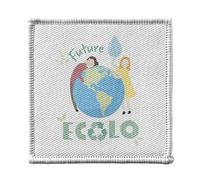 Toppa termoadesiva per abbigliamento, 7 x 7 cm, motivo: Future Ecolo Hero Environnement Future, toppa da stirare per riparazione o personalizzazione, maglietta con stampa in Francia