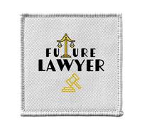 Toppa termoadesiva per abbigliamento, 7 x 7 cm, motivo: Future Lawyer Job Law, toppa da stirare per riparazione o personalizzazione, maglietta con borsa jeans stampata in Francia