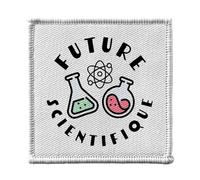 Toppa termoadesiva per abbigliamento, 7 x 7 cm, motivo: future scienziate, per riparazione o personalizzazione, con stampa in Francia