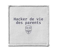 Toppa termoadesiva per abbigliamento, 7 x 7 cm, motivo: Hacker della vita dei genitori, toppa da stirare per riparazione o personalizzazione, maglietta con stampa in Francia